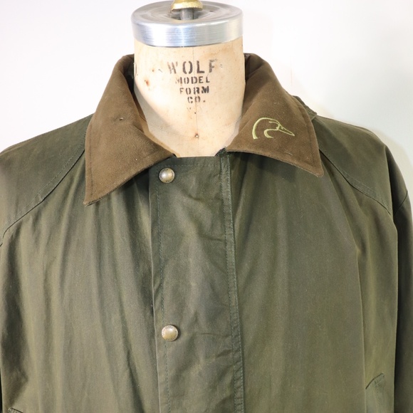 Vintage Lewis Creek Ducks Unlimited Collection Waxed Cotton Field Jacket - Picture 2 of 16